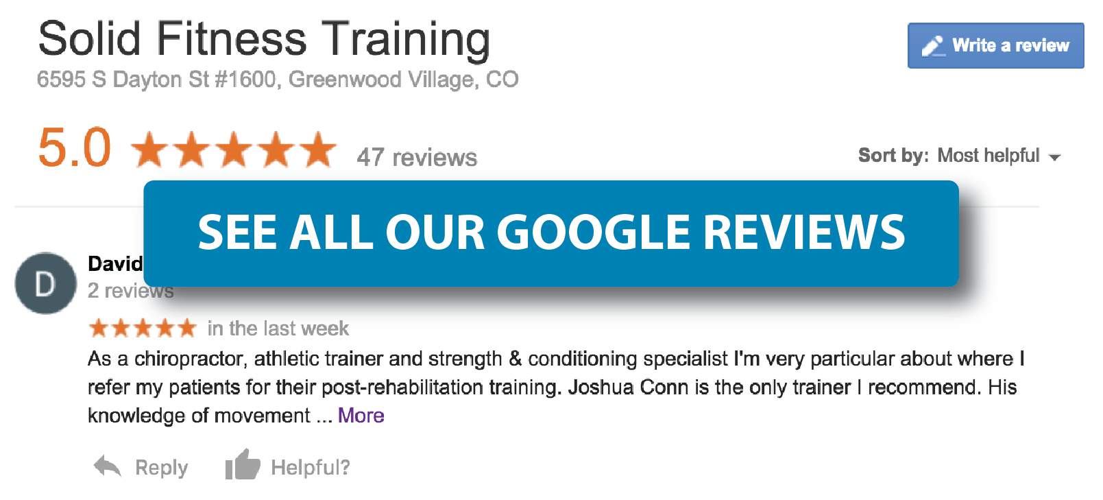 top rated personal training gym in greenwood village CO